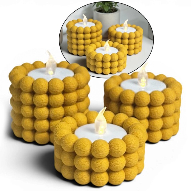Zestaw świeczników 3szt tealight