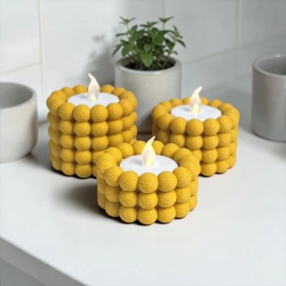 Set of 3 tealight candle holders
