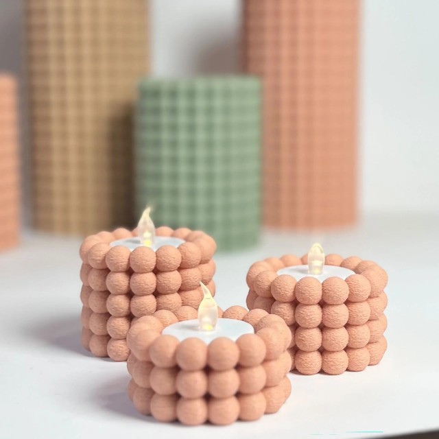 Zestaw świeczników 3szt tealight – zdjęcie 5