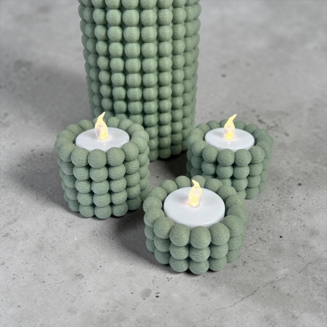 Zestaw świeczników 3szt tealight – zdjęcie 7