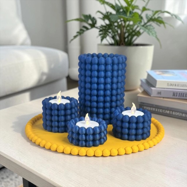 Zestaw świeczników 3szt tealight – zdjęcie 9