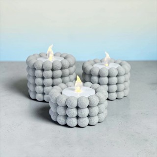 Set of 3 tealight candle holders