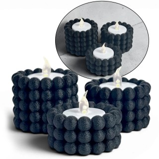 Zestaw świeczników 3szt tealight