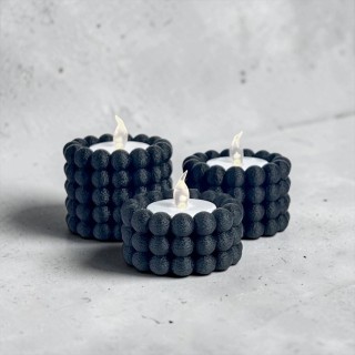 Set of 3 tealight candle holders