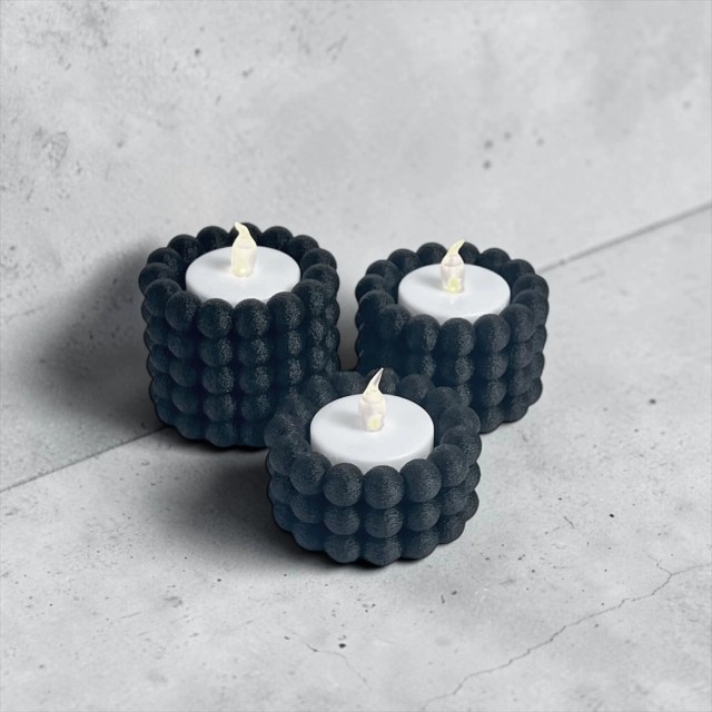 Zestaw świeczników 3szt tealight – zdjęcie 3