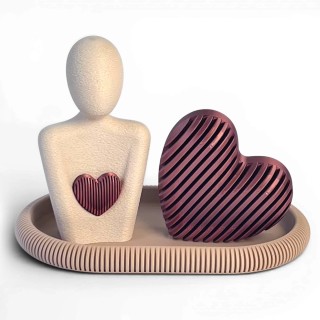 Decorative Set for Mum - Figurine with 3D Heart