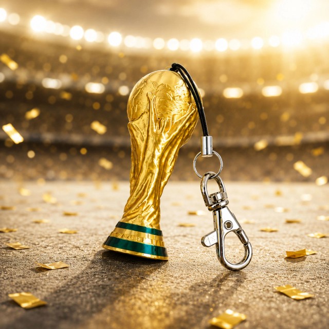 Brelok Puchar MISTRZOSTWA ŚWIATA Mundial Piłka nożna gadżet dla dzieci